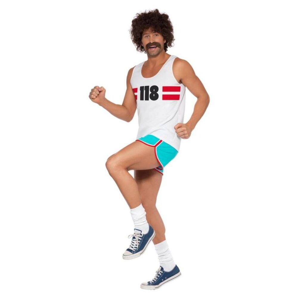 Smiffys Unisex Adult 118118 Runner Costume / White/Blue